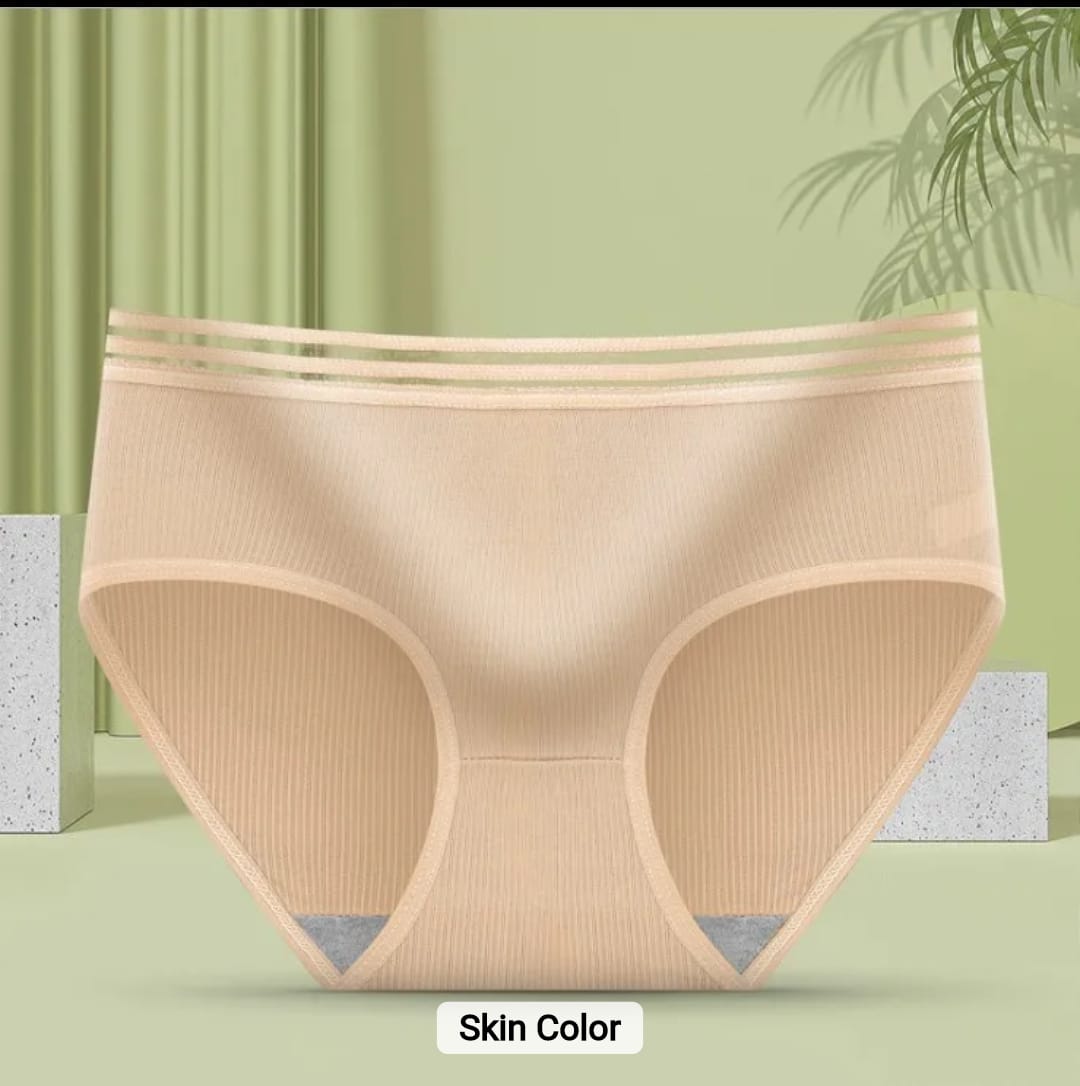 Western Couture Women's Low-Rise Ribbed Panties (Pack of 3) - Multi-Color Seamless Hipster Set