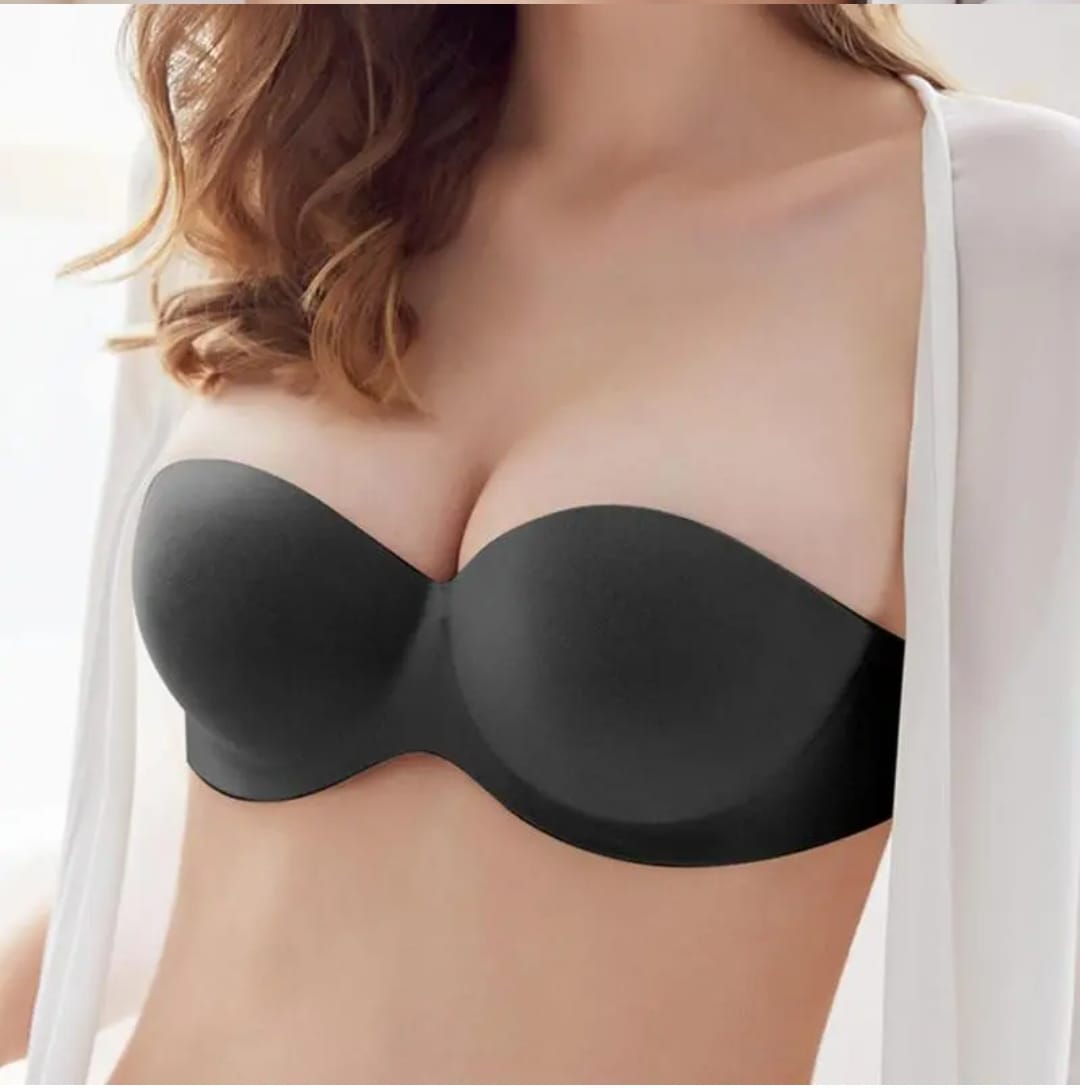 Western Couture Plus Size 38D Seamless Strapless Bra - Invisible Push-Up Comfort Bra
