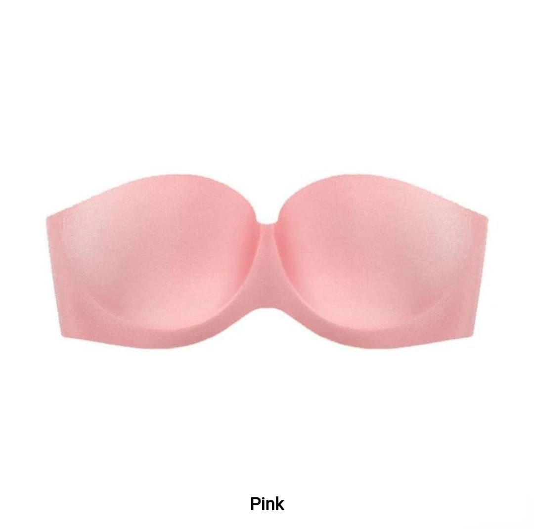 Western Couture Plus Size 38D Seamless Strapless Bra - Invisible Push-Up Comfort Bra