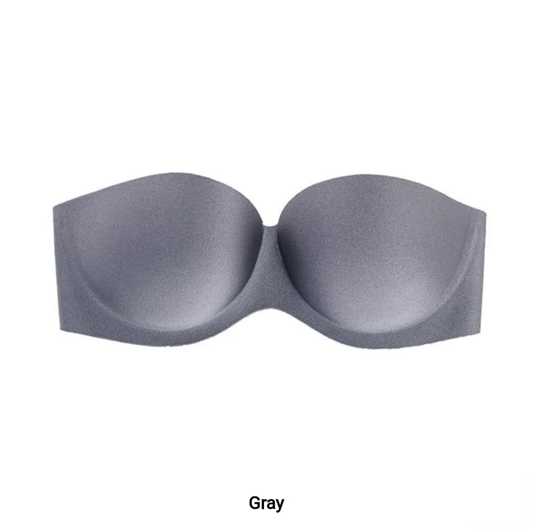 Western Couture Plus Size 38D Seamless Strapless Bra - Invisible Push-Up Comfort Bra