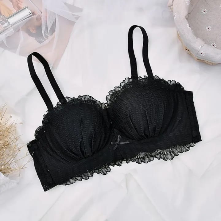 Western Couture Women's Padded Lace Bra - Wire-Free Comfort Everyday Bra