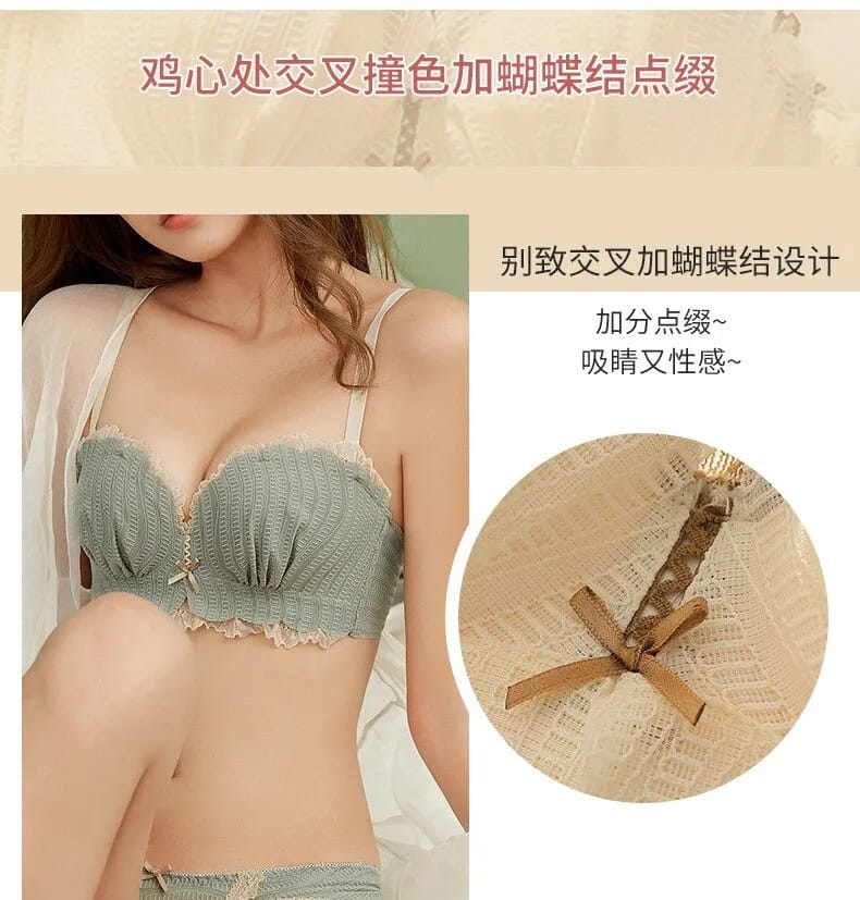 Western Couture Women's Padded Lace Bra - Wire-Free Comfort Everyday Bra