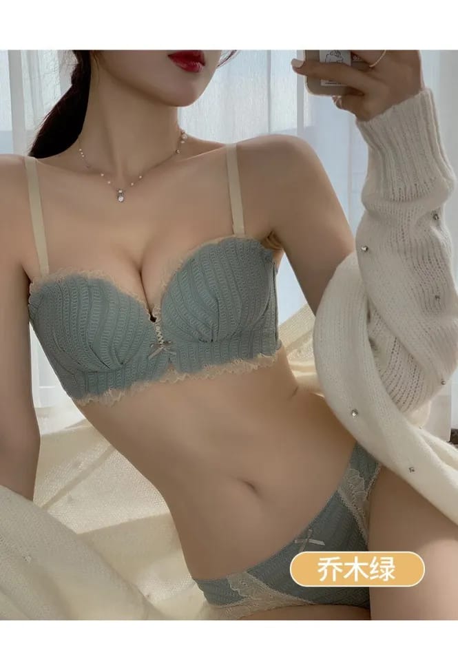 Western Couture Women's Padded Lace Bra - Wire-Free Comfort Everyday Bra