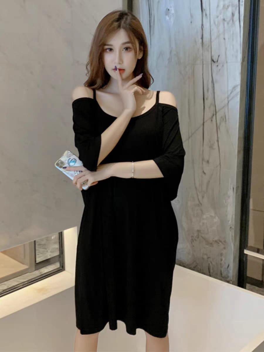 Western Couture K-Fashion Padded Anti-Chafing Oversized Night Dress