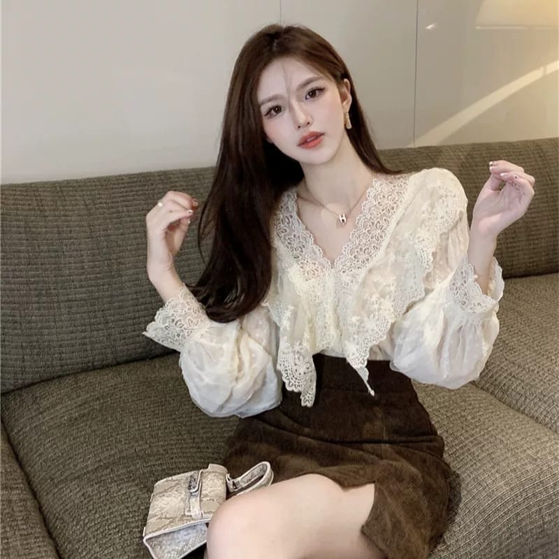 Western Couture Imported Mesh Net Beautiful Partywear Full Sleeves Top