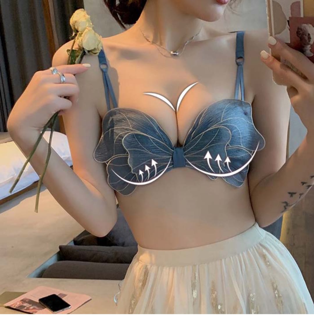 Western Couture Imported Bridal Lingerie Bra-Panty Set | Butterfly Wing Design | B/C Cup