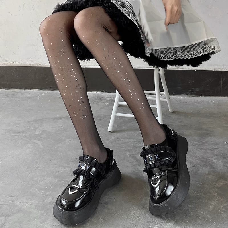 Western Couture Women Fishnet Stockings with Rhinestone Detailing – White, Black & Skin