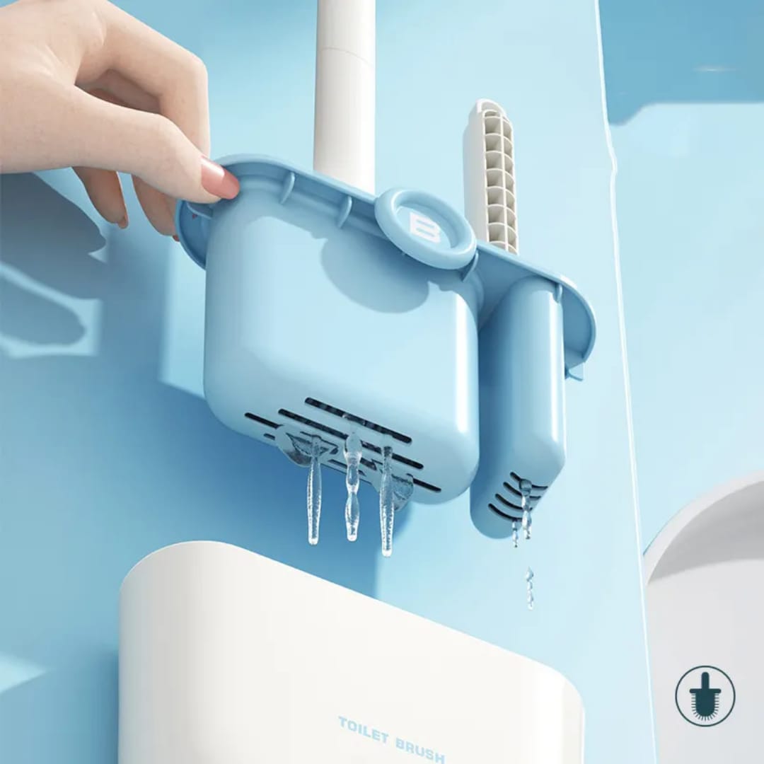 Silicon toilet brush flexible head cleaning toilet bowl