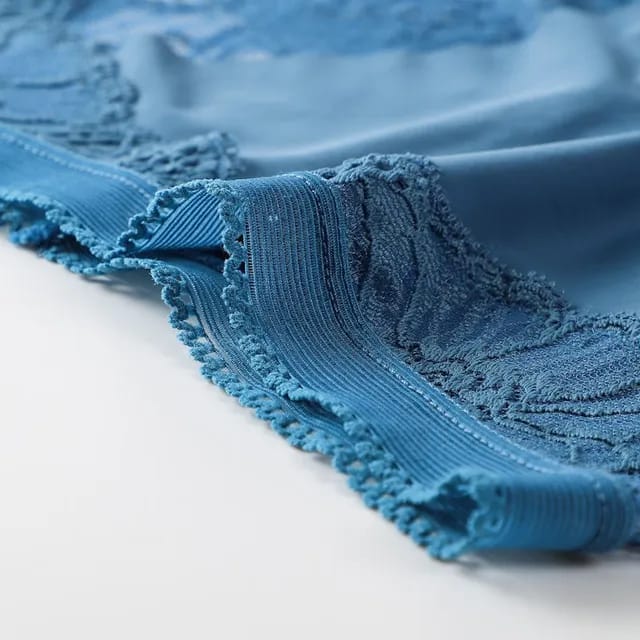 Women's Ice Silk Lace Panty, Free Size, Imported Embroidered Lace Material, Floral Pattern, Breathable | XXS - 28-30 Inches Waist